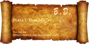 Bunzl Damján névjegykártya